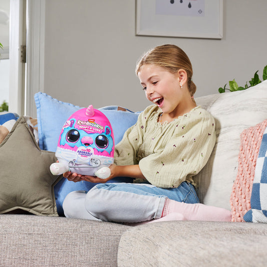 Rainbocorns Adopt-A-Corn surprise egg plush toy packaging