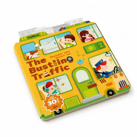 Mideer Bustling Traffic Jelly Sticker Set product angle 1