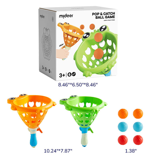 Mideer Pop and Catch Ball Game with rackets and colorful balls
