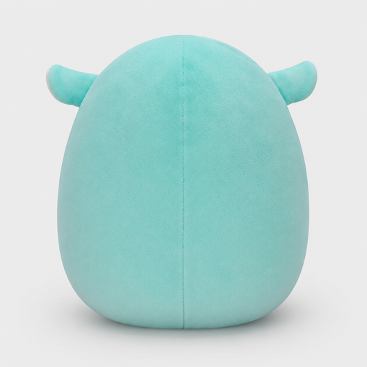 Jacob aqua lamb plush front view on white