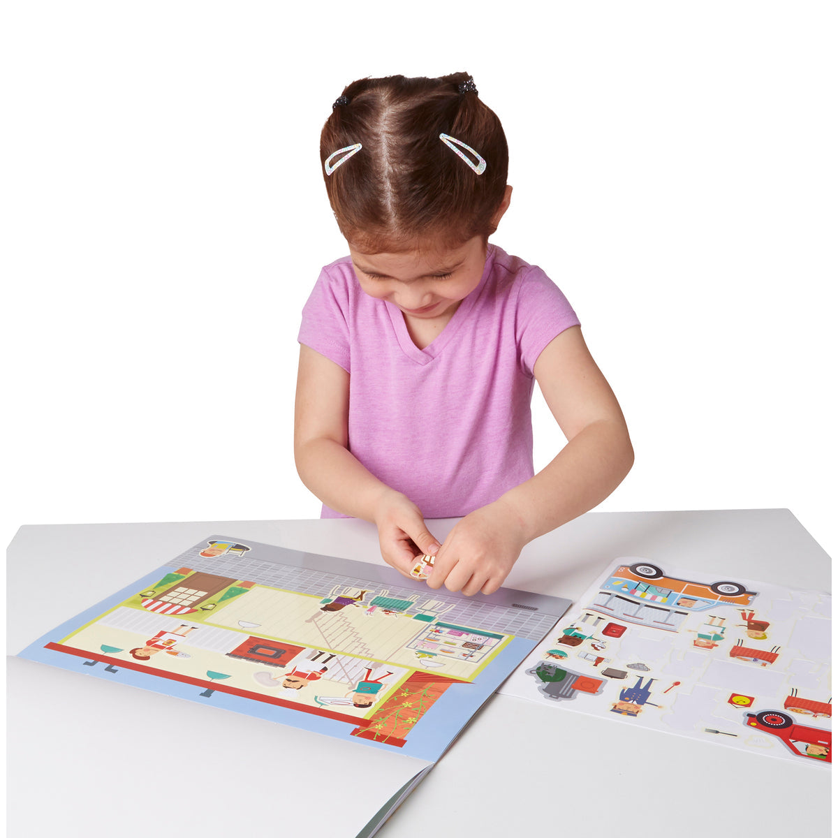Melissa & Doug Reusable Sticker Pad My Town package with community scene stickers