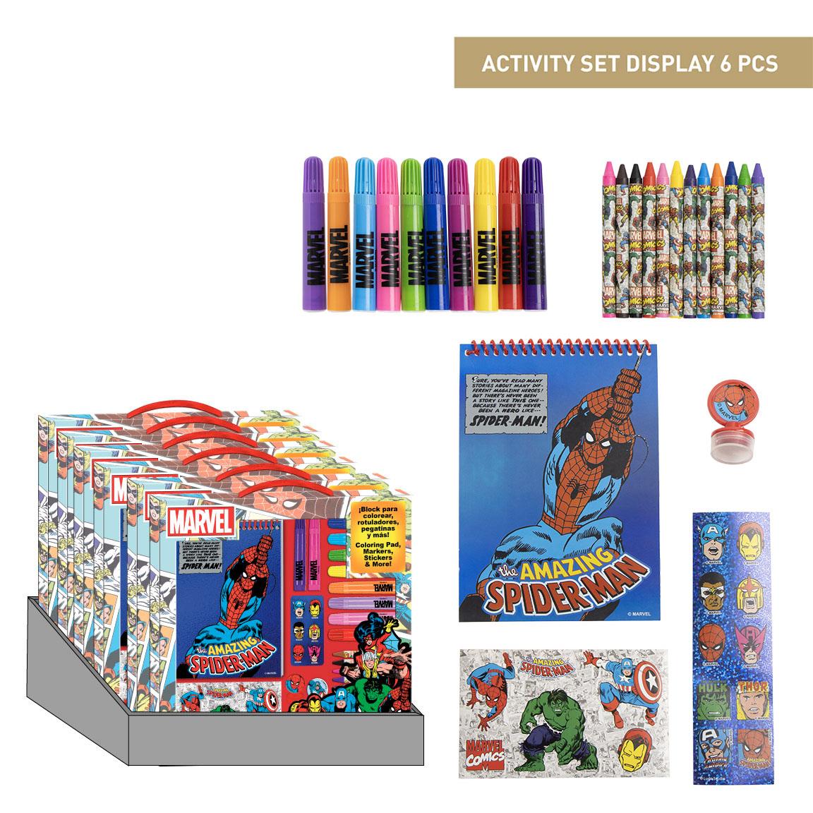 Cerda - Coloring Stationery Set Display Marvel