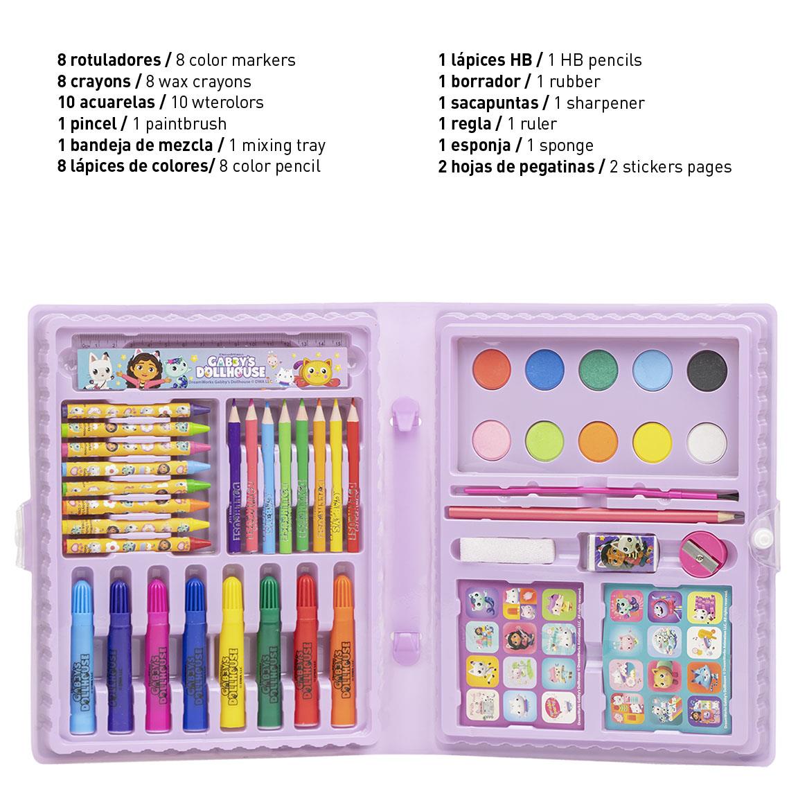Cerda - Coloring Stationery Set Box Gabby's Dollhouse
