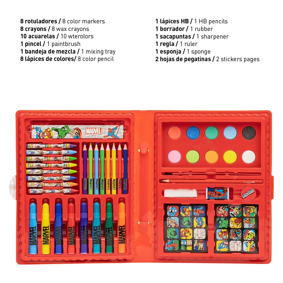 Cerda - Coloring Stationery Set Box Marvel