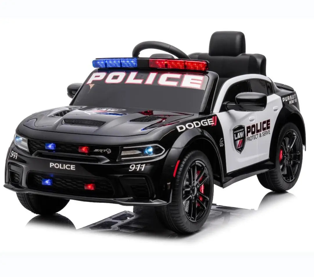 Licensed DODGE CHARGER SRT HELLCAT REDEYE WIDEBODY police pursuit R/C Ride on Car -12V7AH*1battery - 40W*2 motors