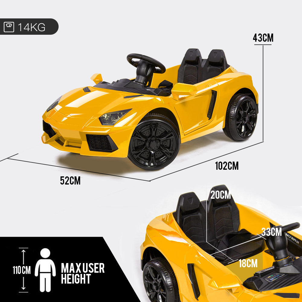 Lamborghini Huracan Performante Spyder Licensed R/C Ride on Car- 12V7AH*1 battery- 550#(45W)*2 motors
