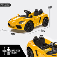 Lamborghini Huracan Performante Spyder Licensed R/C Ride on Car- 12V7AH*1 battery- 550#(45W)*2 motors