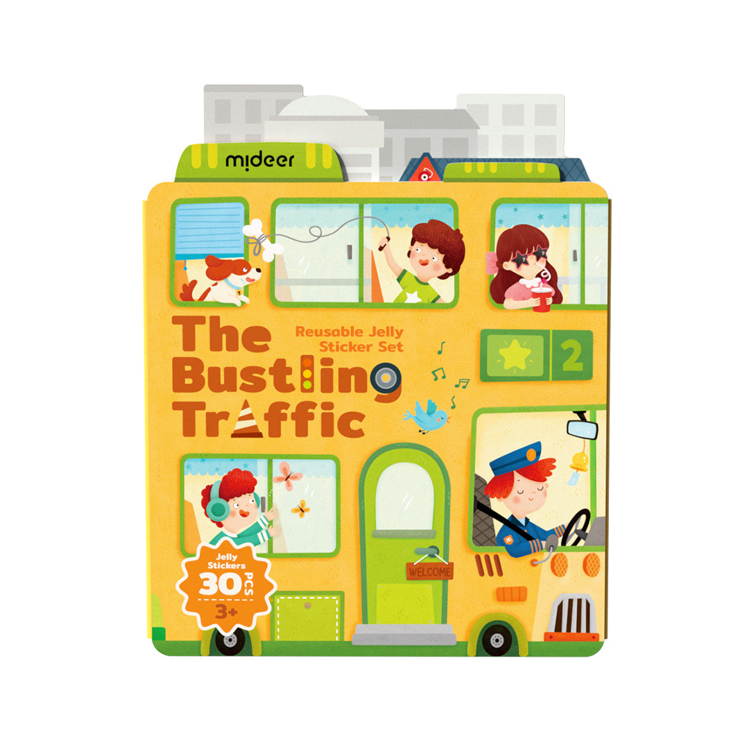 Mideer Reusable Jelly Sticker: The Busy Animal Town