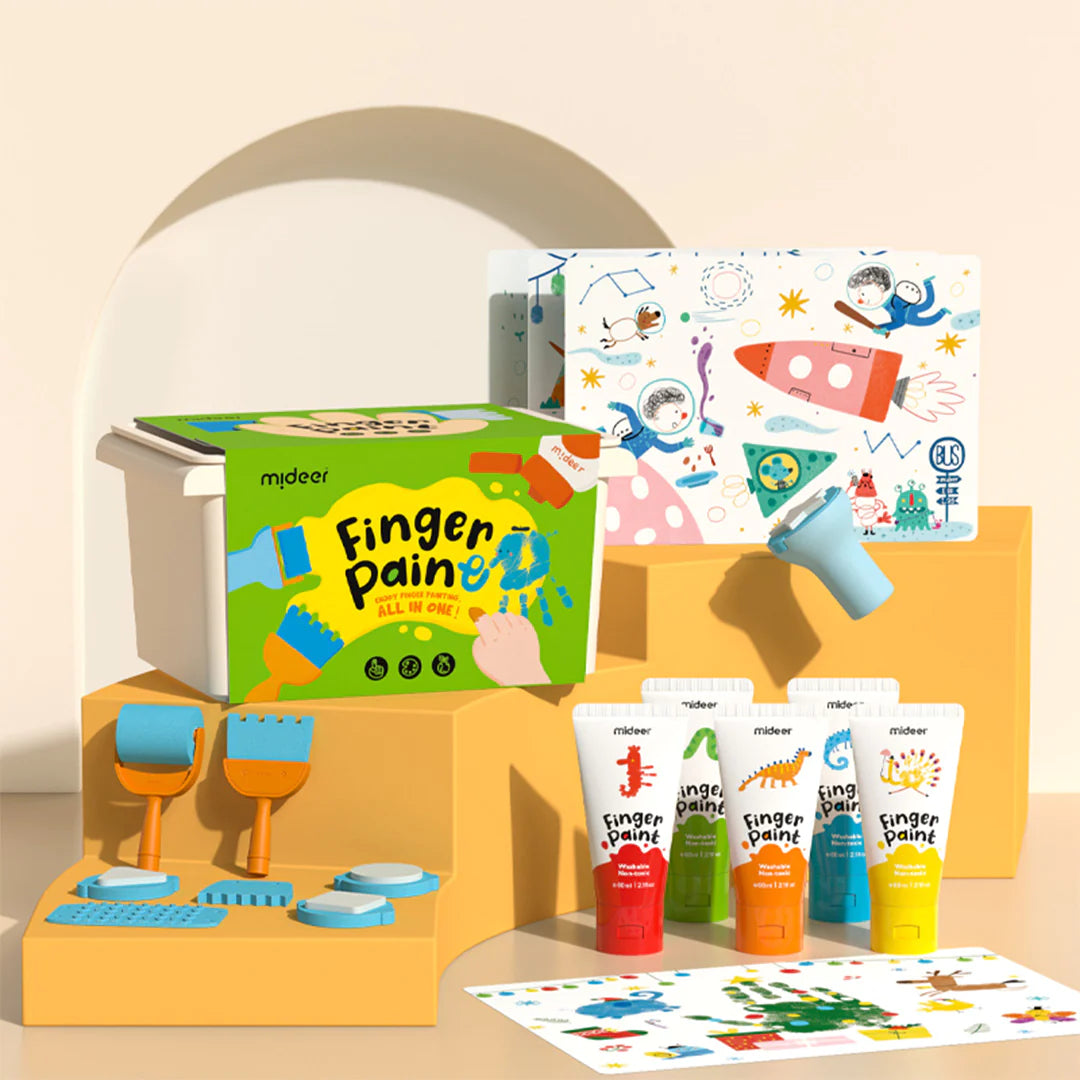Mideer - Finger painting set - 12 colors - Age 3+