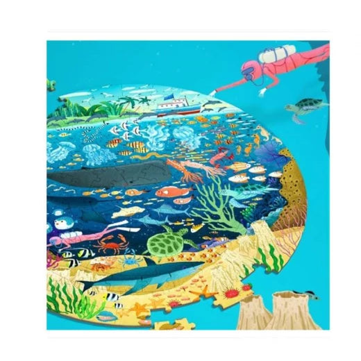 Mideer - 150P Round Puzzle - Dive into the Sea - Age 5+