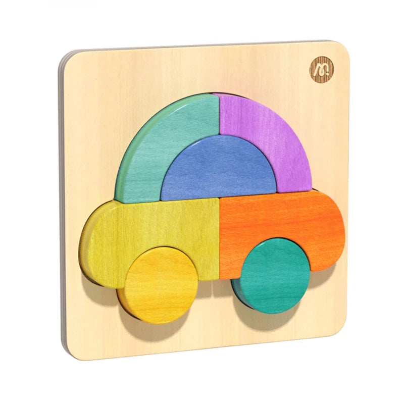Mideer - Wooden Building Blocks - Car - Age +1