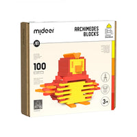 Mideer - Cityblocks - Archimedes Wooden Blocks - warm Color Palette - Age 3+