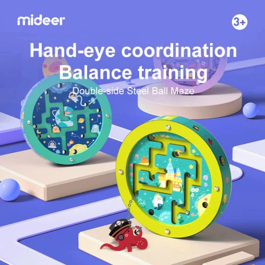 Mideer - Double-side Steel Ball Maze - Space - Age: 3+