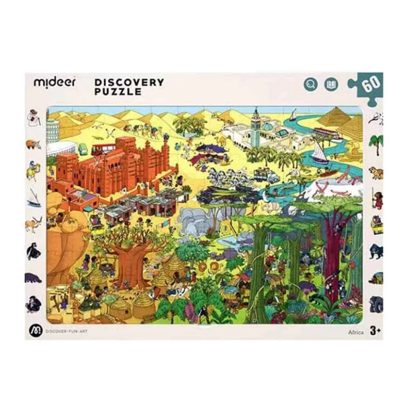 Mideer - Discovery Puzzle Big World Small World - Africa - 60P - age 3+