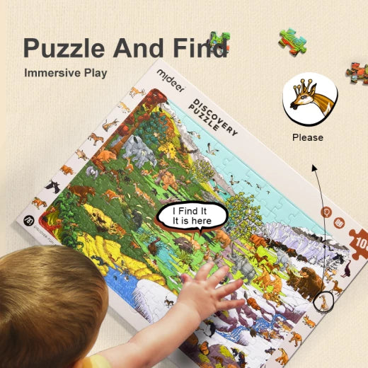 Mideer - Discovery Puzzle Big World Small World - Africa - 60P - age 3+