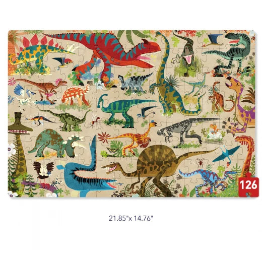 Mideer - Let's learn! - Dino Land puzzle - 126 pieces - Age 4+