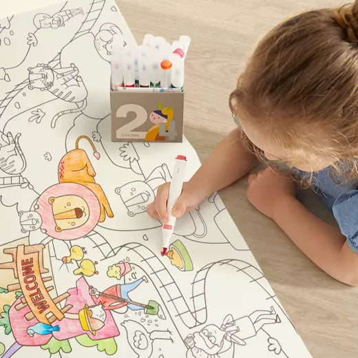 Mideer - Adhesive Coloring Scroll - The Amazing Dinosaurs - age 3+