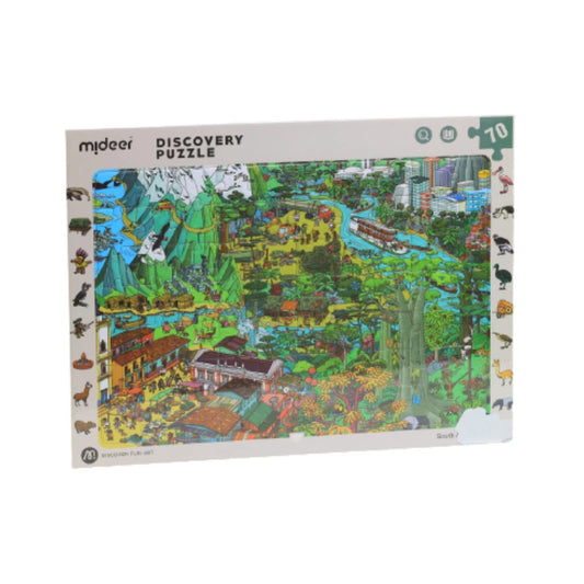 Mideer - Discovery Puzzle Big World Small World - South America - 70P - Age 3.5+