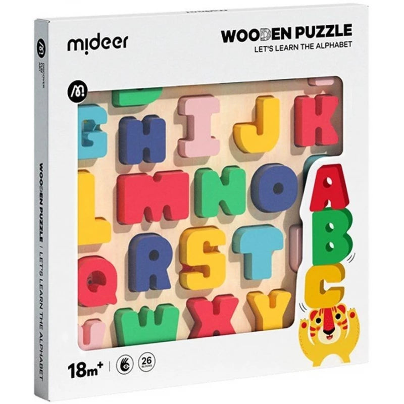 Mideer - Wooden Puzzle Let’s Learn Alphabet - Age +18