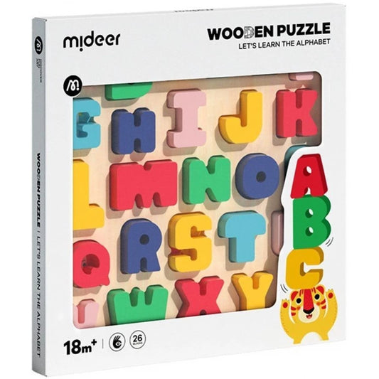 Mideer - Wooden Puzzle Let’s Learn Alphabet - Age +18