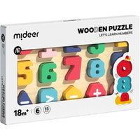 Mideer - Wooden Puzzle Let’s Learn Numbers - Age +1