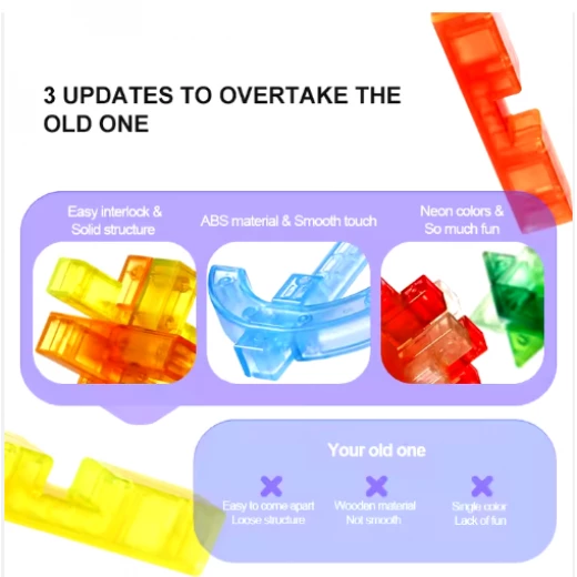 Mideer - Neon Space 3D Tangram Blocks - Pillar 24 - Age +3