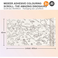 Mideer - Adhesive Coloring Scroll - The Amazing Dinosaurs - age 3+