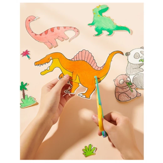 Mideer - Adhesive Coloring Scroll - The Amazing Dinosaurs - age 3+