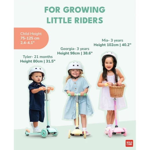 Bold Cube - Three Wheel Scooter Teeny - Mint - Age 3-6