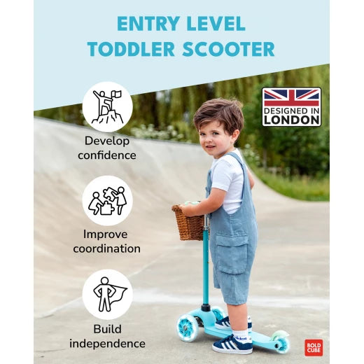 Bold Cube- Three Wheel Scooter Teeny - Blue - Age 3-6