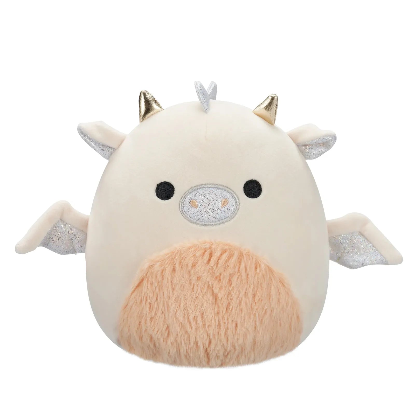 Squishmallows Little Plush 7.5 inch Buck The Cream And Peach Dragon With Fuzzy Belly