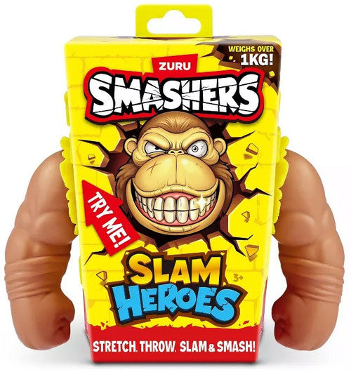 Smashers Slam Heroes Series 1 Brown Gorilla stretchy figure