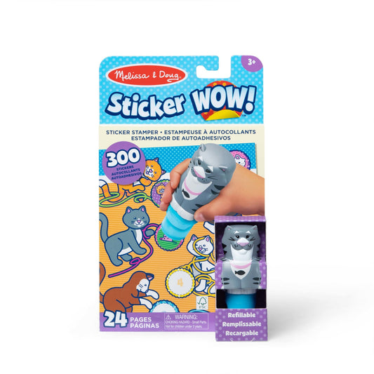 Melissa & Doug Sticker WOW! Cat activity pad and sticker stamper set