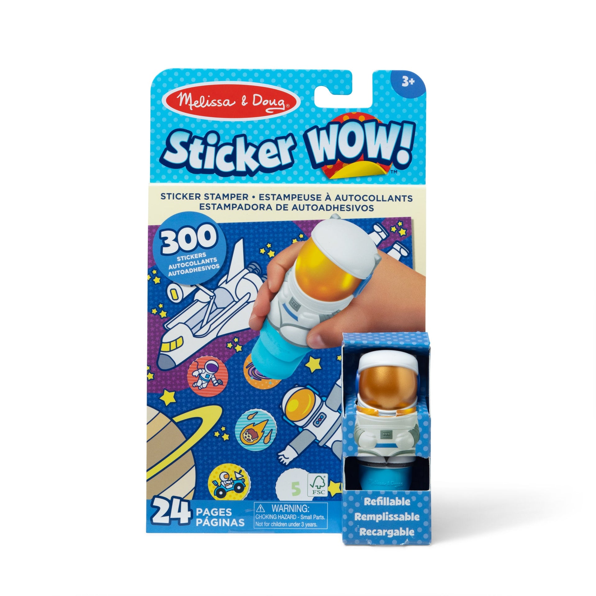 Melissa & Doug Sticker WOW! Astronaut activity pad and sticker stamper set