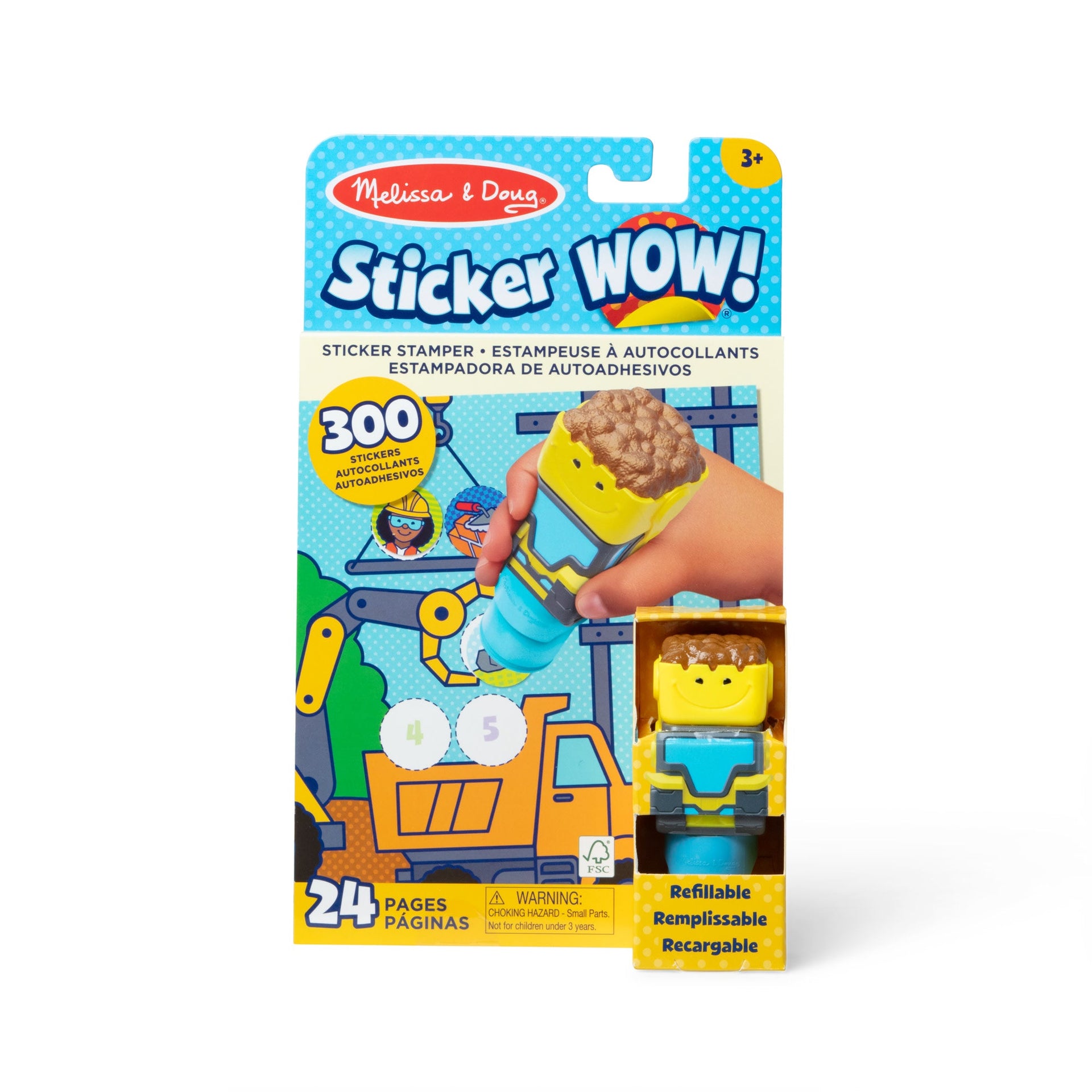 Melissa & Doug Sticker WOW! Bulldozer activity pad and sticker stamper set