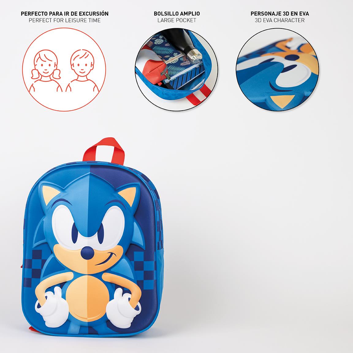 Cerda - Kids Backpack - 3D Sonic