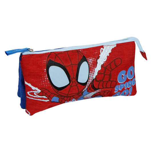Cerda - Pencil Case 3 Compartments - Spidey
