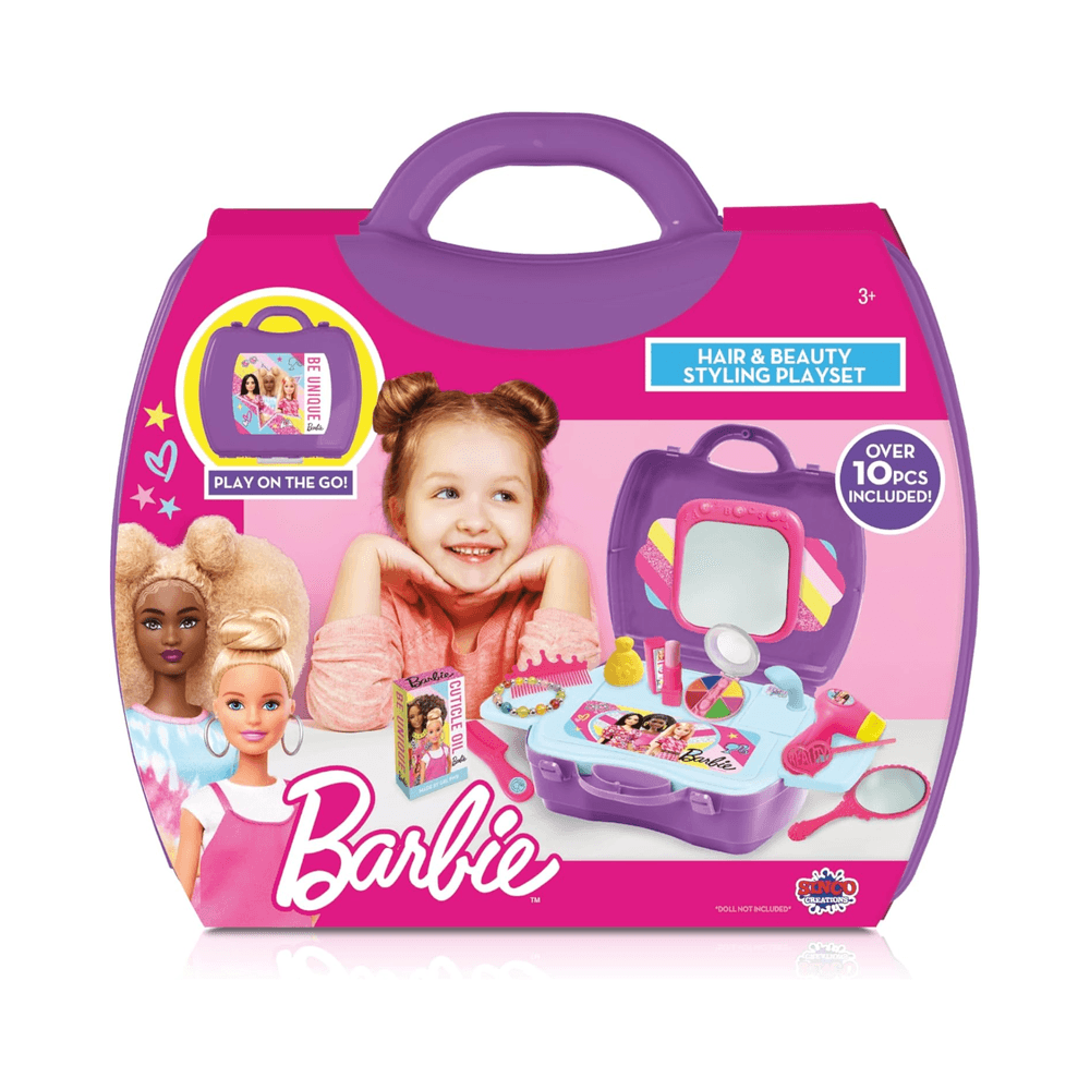 Barbie Hair & Beauty Station playset with styling accessories