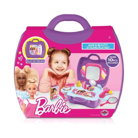 Barbie Hair & Beauty Station playset with styling accessories