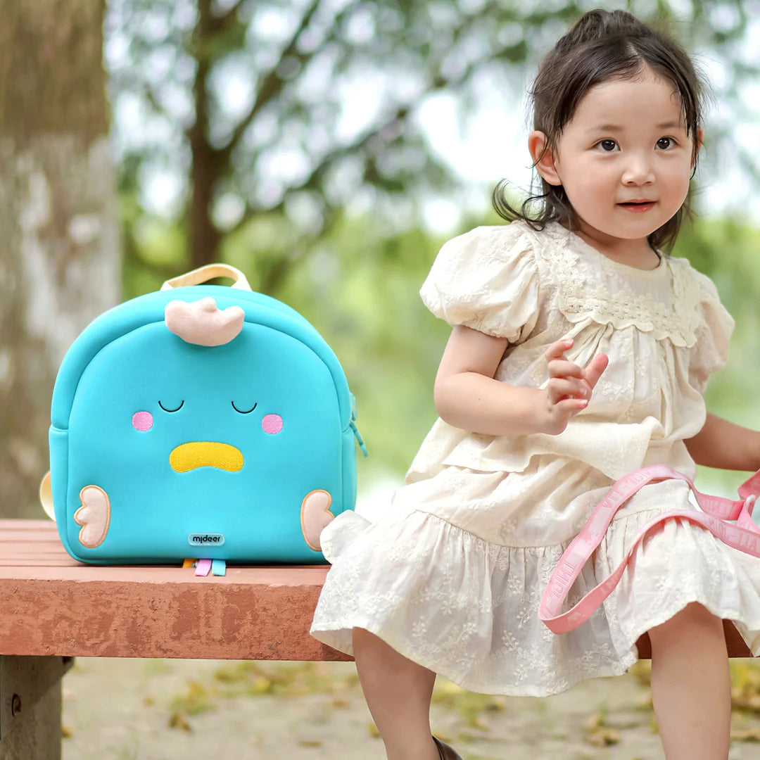 Mideer -Waterproof Kids Backpack- We Are Friends - Blue - Duck - Age 3-6