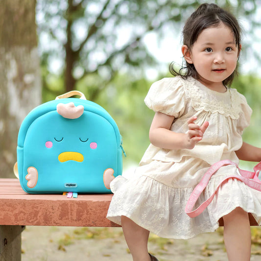 Mideer -Waterproof Kids Backpack- We Are Friends - Blue - Duck - Age 3-6