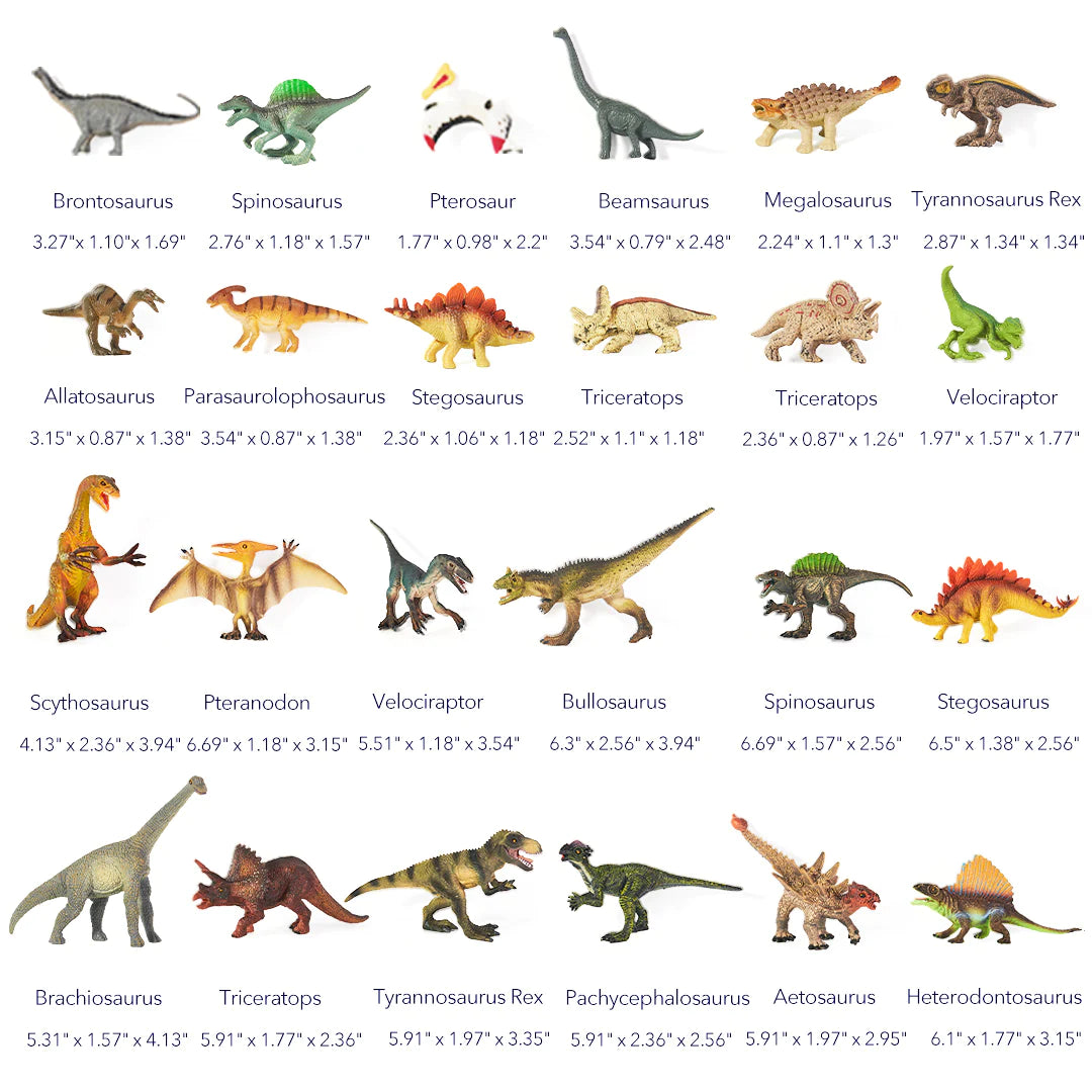 Mideer - Dinosaur Toys Set - 24pcs - Age 3+