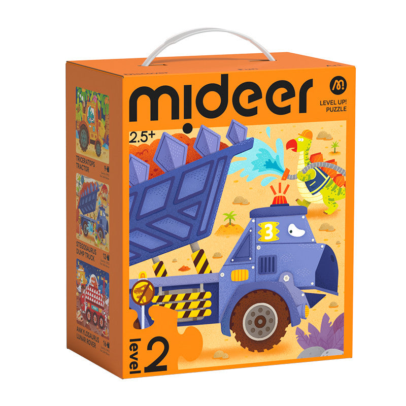Mideer 3-in-1 Level Up Puzzle - Dinosaur Engineering