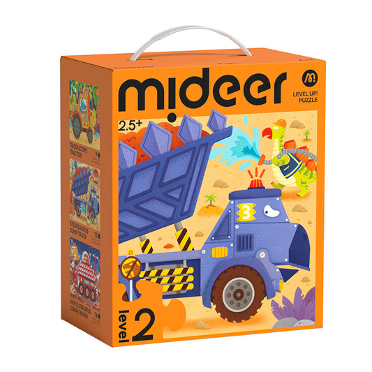 Mideer 3-in-1 Level Up Puzzle - Dinosaur Engineering