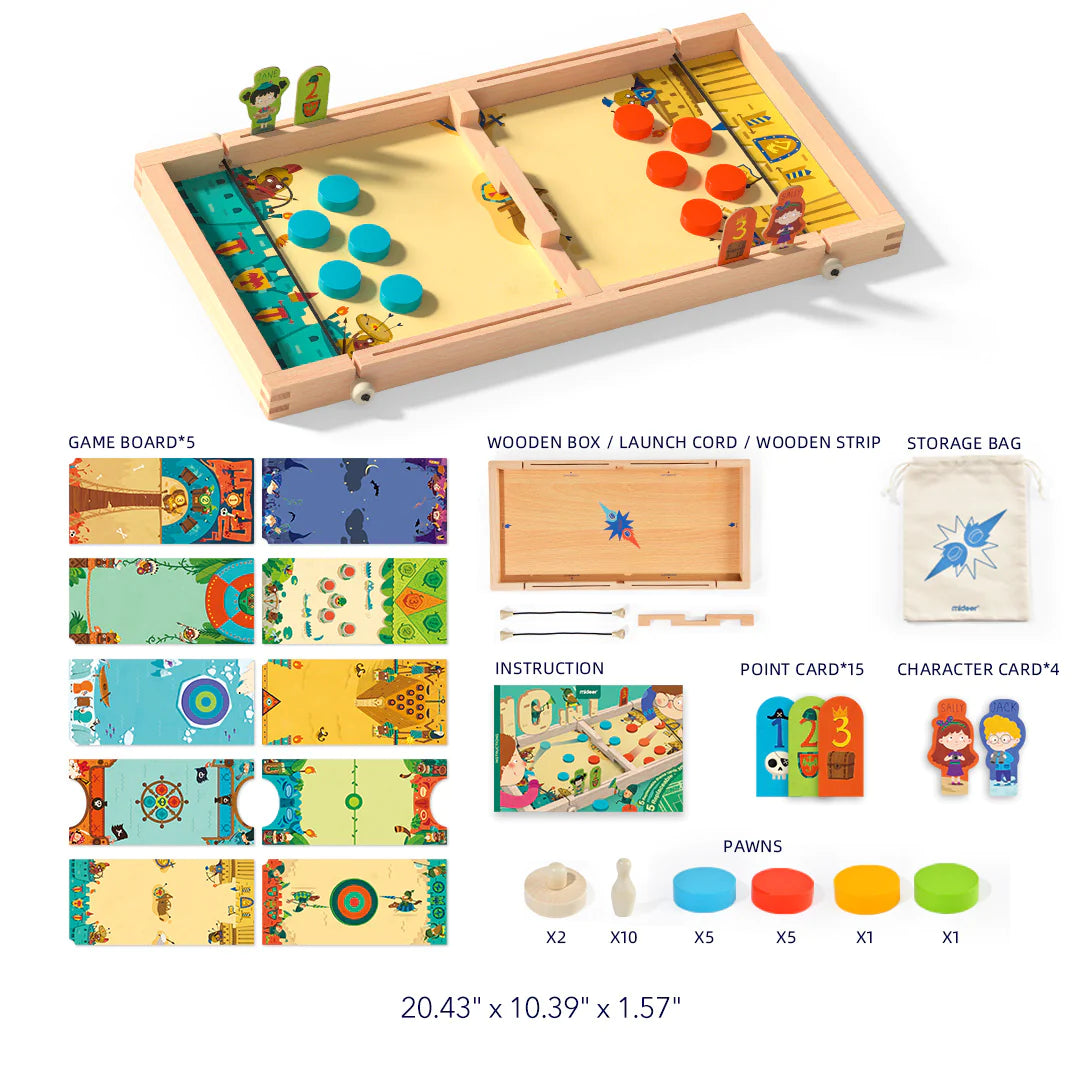 Mideer - 10 in 1 Carrom Board Game – Age: 3+