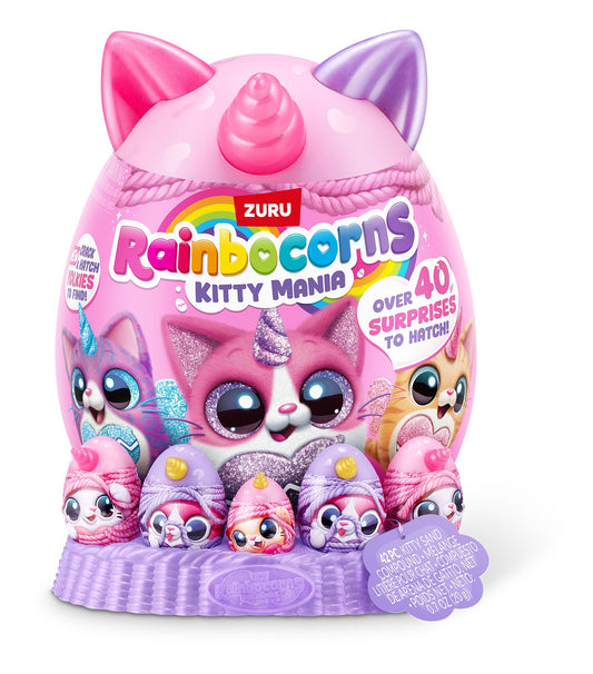Rainbocorns Eggzania Kitty Mania Series 2 plush toy egg packaging