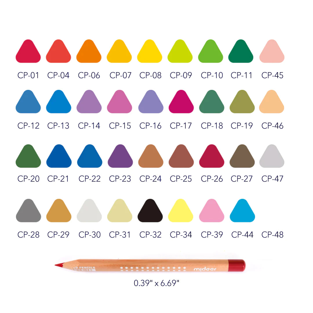 Mideer - Vibrant Colored Pencil - 36 Colors - Age 4+