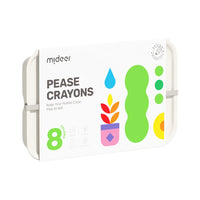 Mideer - Washable Beeswax Pease Crayons - 8 colors - Peas shape - Age 3+