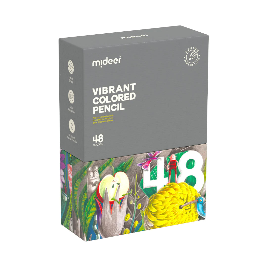 Mideer - Vibrant Colored Pencil - 48 Colors - Age 4+
