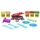 Play-Doh Burger Barbecue Set box with grill mold and modeling dough cans